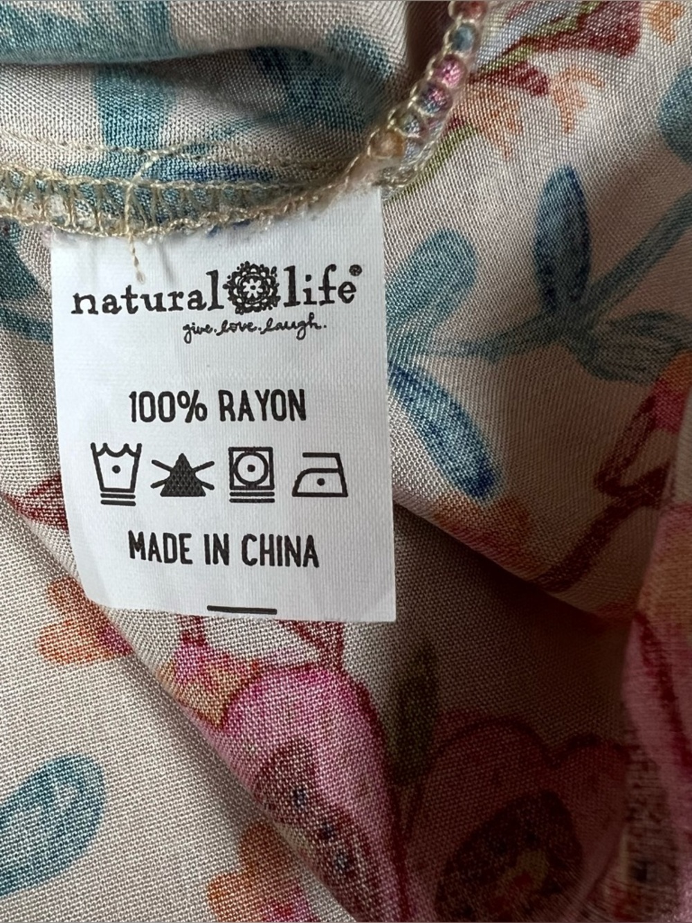 Natural Life Floral Ramona Sleeveless Top, Size XL Boho - Picture 9 of 11